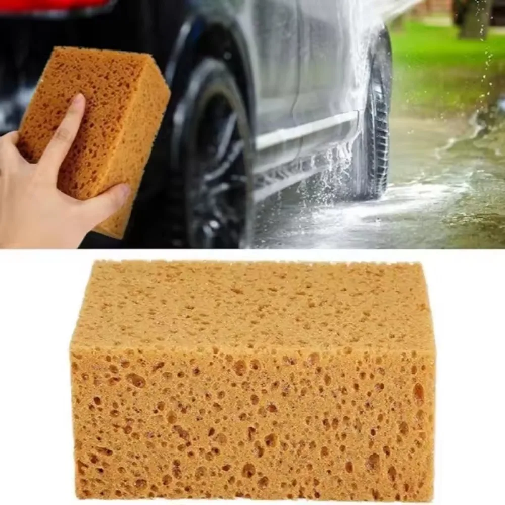 

Губка для мытья автомобиля Очень большая чистящая сотовая коралловая автомобильная желтая толстая мягкая губка Блок автомобильных принадлежностей Инструменты для автомойки Абсорбент