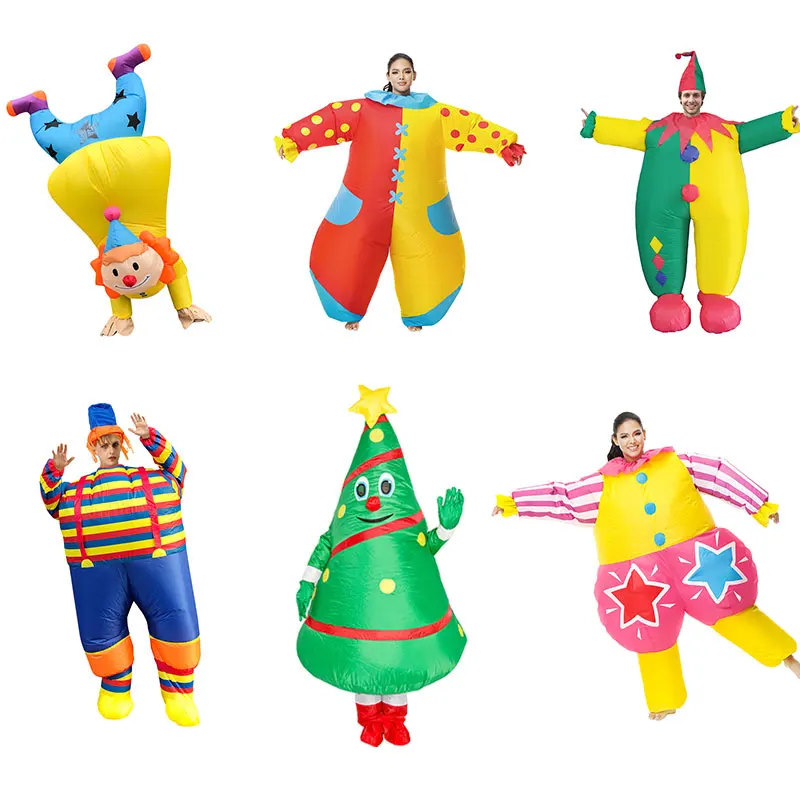 

Halloween Party Clown Cosplay Costumes Inflated Garment Interesting Funny Clothing for Adults Cosplay Buffoon Christmas Dress Up