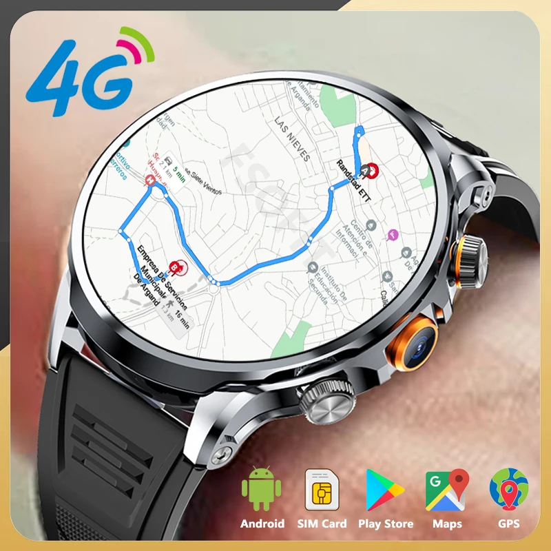 Google Play 1.95-inch Smart Watch 4G Net Bluetooth SIM Card Download APP Camera GPS WIFI NFC Call Android Men Women Smartwatch