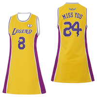 Summer 2025 New No. 24 No. 8 Ladies Legendary Star Basketball Miss You Fashion Hip Hop Athleisure Ladies Sleeveless Dress