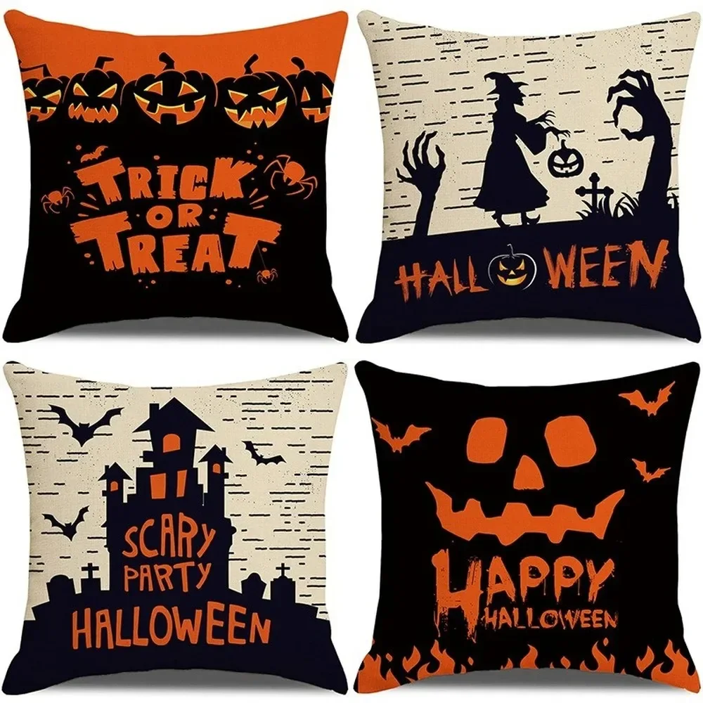 Halloween Horror Haunted House Car Office Living Room Sofa Halloween Theme Pillowcase