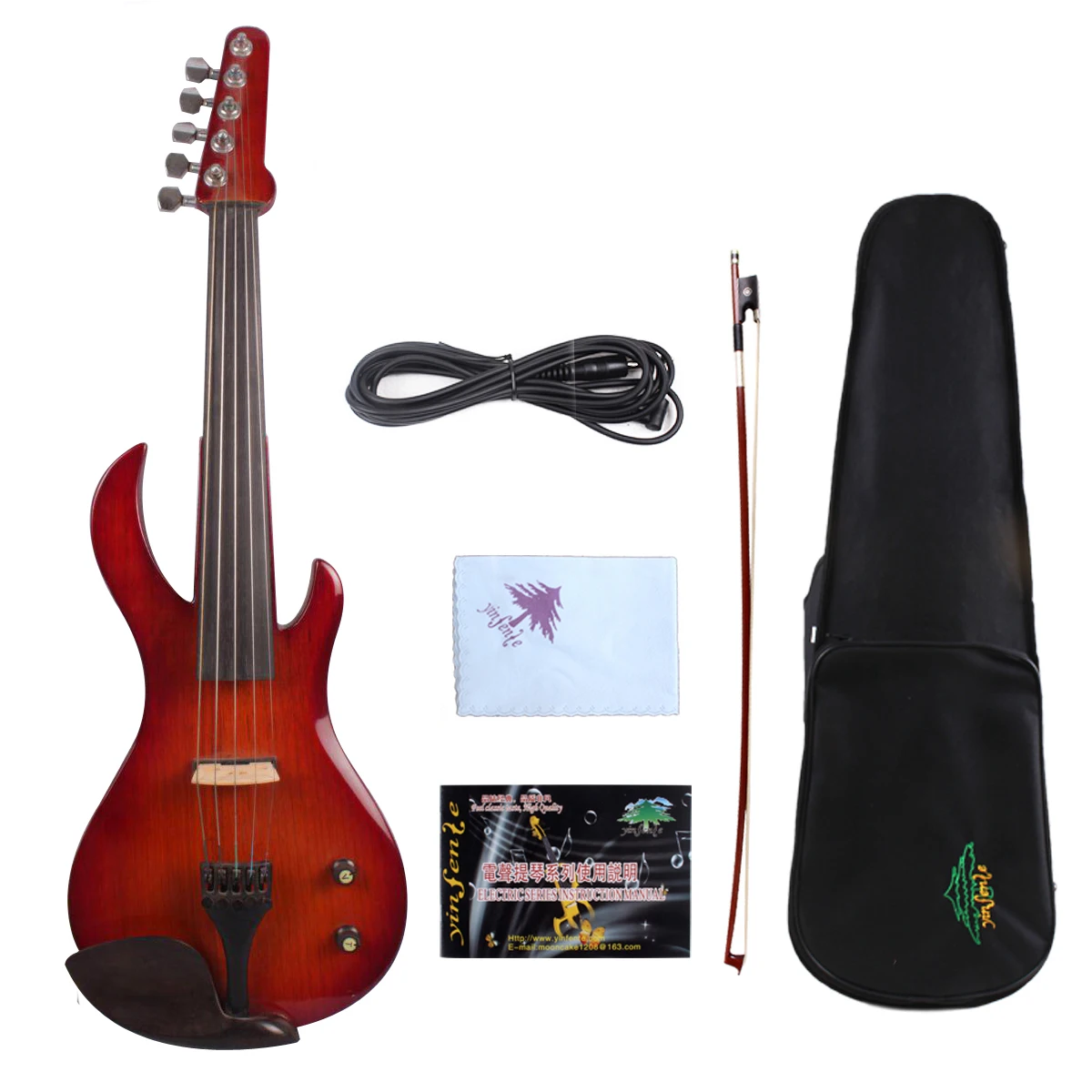 16 Inch Electric Viola 5 string Viola Solid wood Professional Fiddle With Viola Case Bow Black 20#