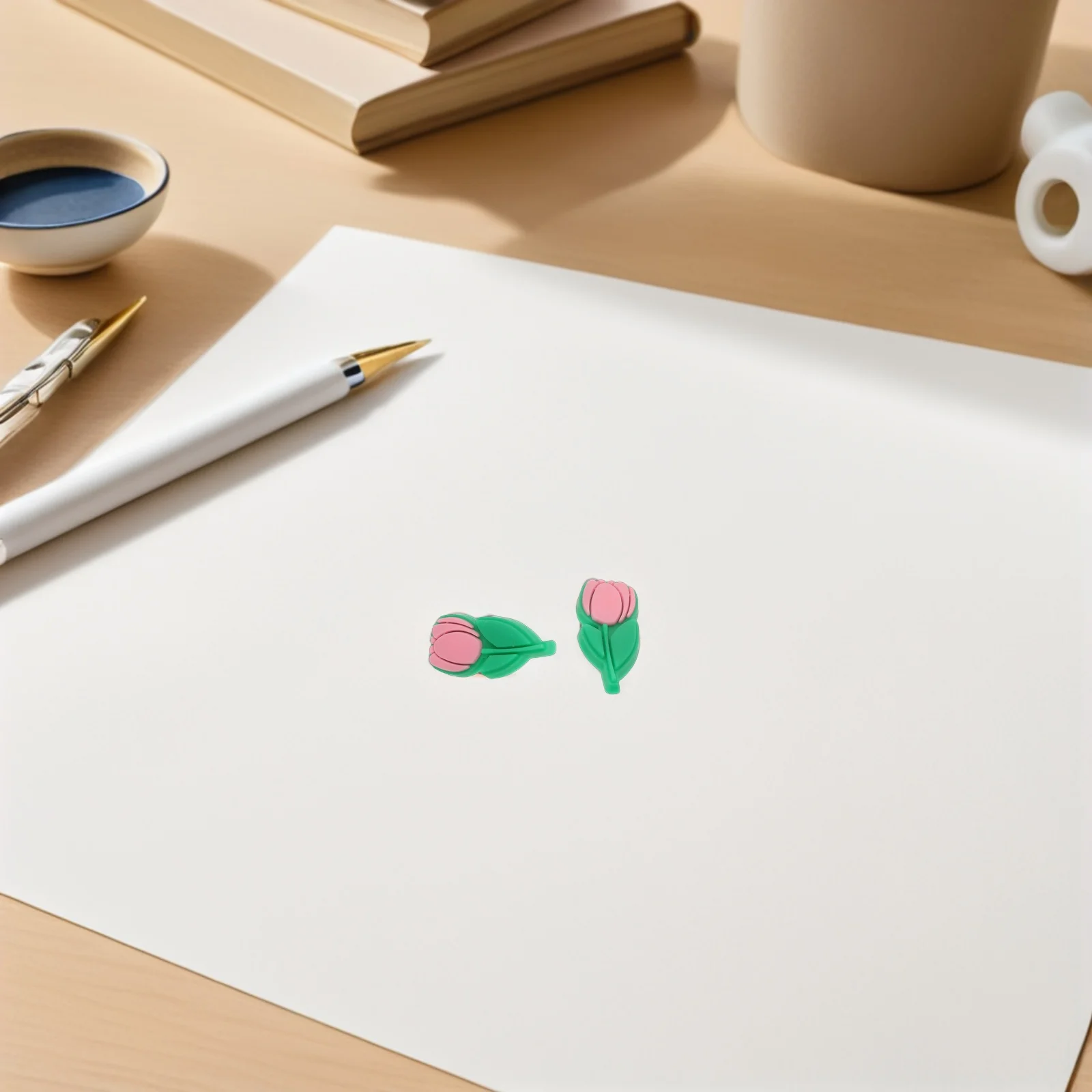 30 قطعة مقاطع قلم رصاص بشكل جذاب زهرة توليب تحت عنوان القلم توبر السحر للوازم المدرسية الفصول الدراسية مكافأة اكسسوارات قلم رصاص من الكلوريد متعدد الفينيل