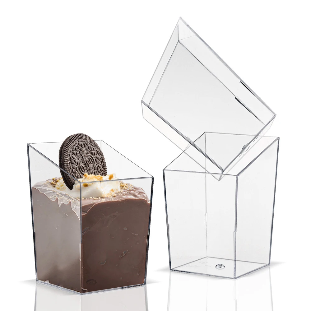 80ml Plastic Mini Ice Cream Dessert Cup Tableware Mousse Cup For Jelly Yogurt Dessert Christmas party Supplied