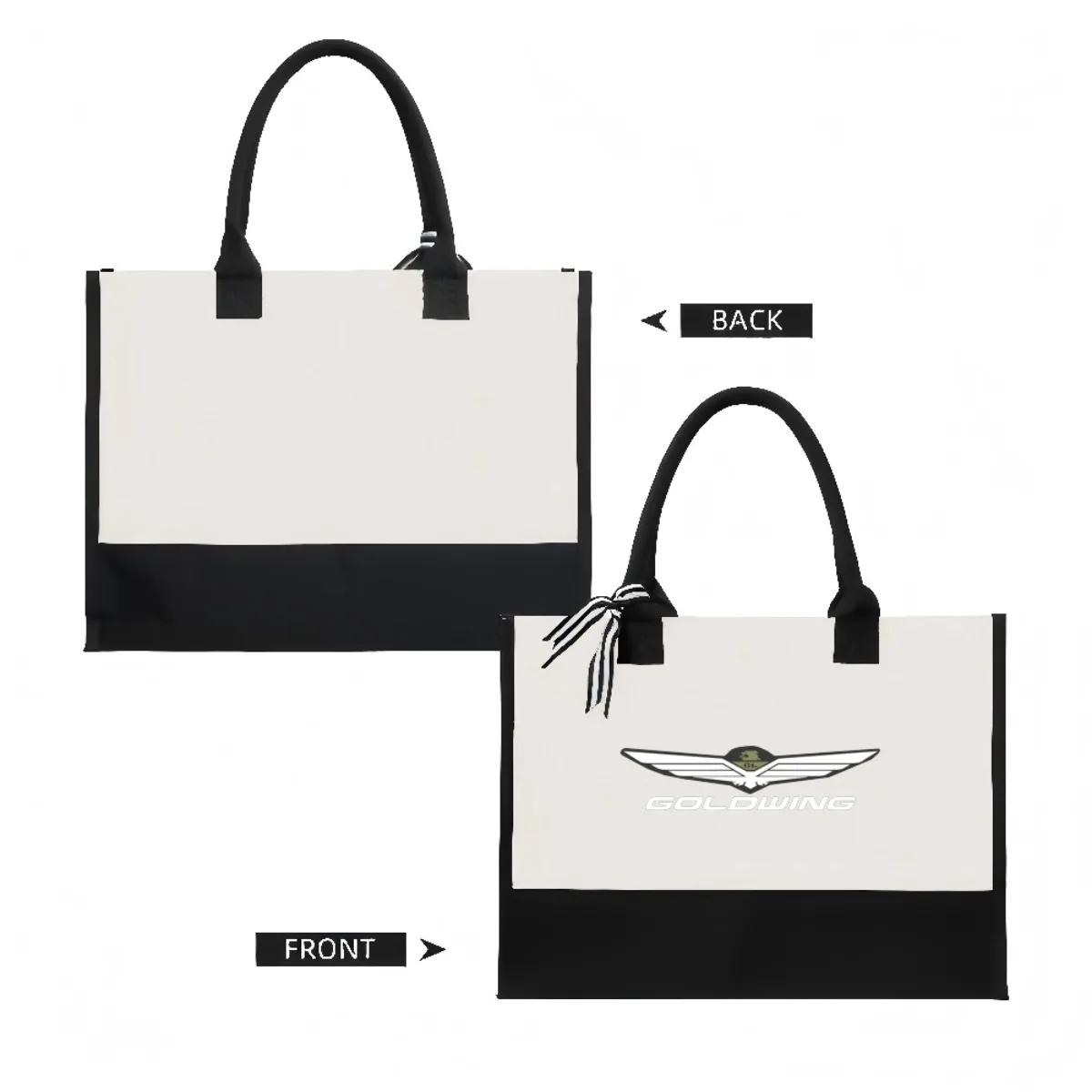 Goldwing 2026 وصول جديد موضة عملية واسعة حقيبة حمل قابلة لإعادة الاستخدام نمط طباعة 2 لهجة الثقيلة حقيبة كتف كبيرة #2