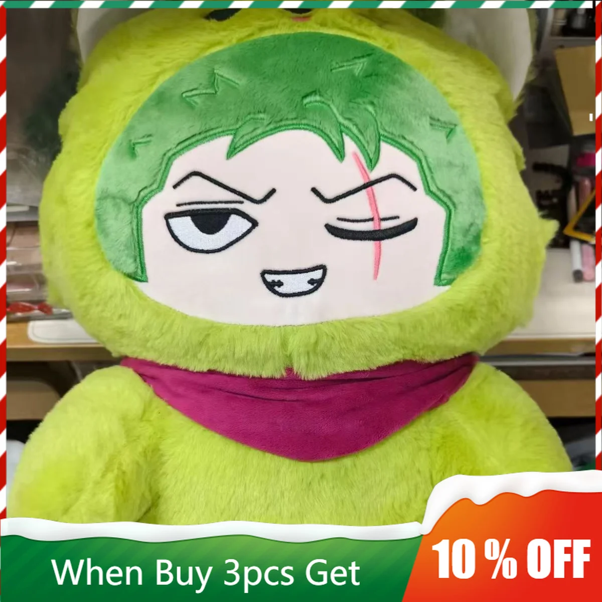 Big One Piece Cat Ear Series Large Plush Pillow Luffy Sanji Nami Sabo  Anime Character Cushion Soft Sofa Bed Decor Gift Toys