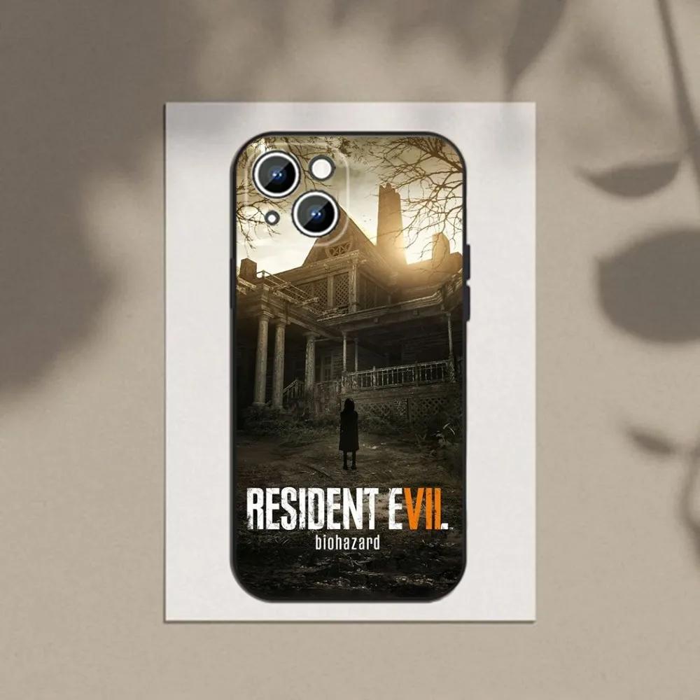Game R-Resident-Evil Village  Phone Case For Apple iPhone 15,14,13,12,11,XS,XR,X,8,7,Pro,Max,Plus,mini Silicone Black Cover
