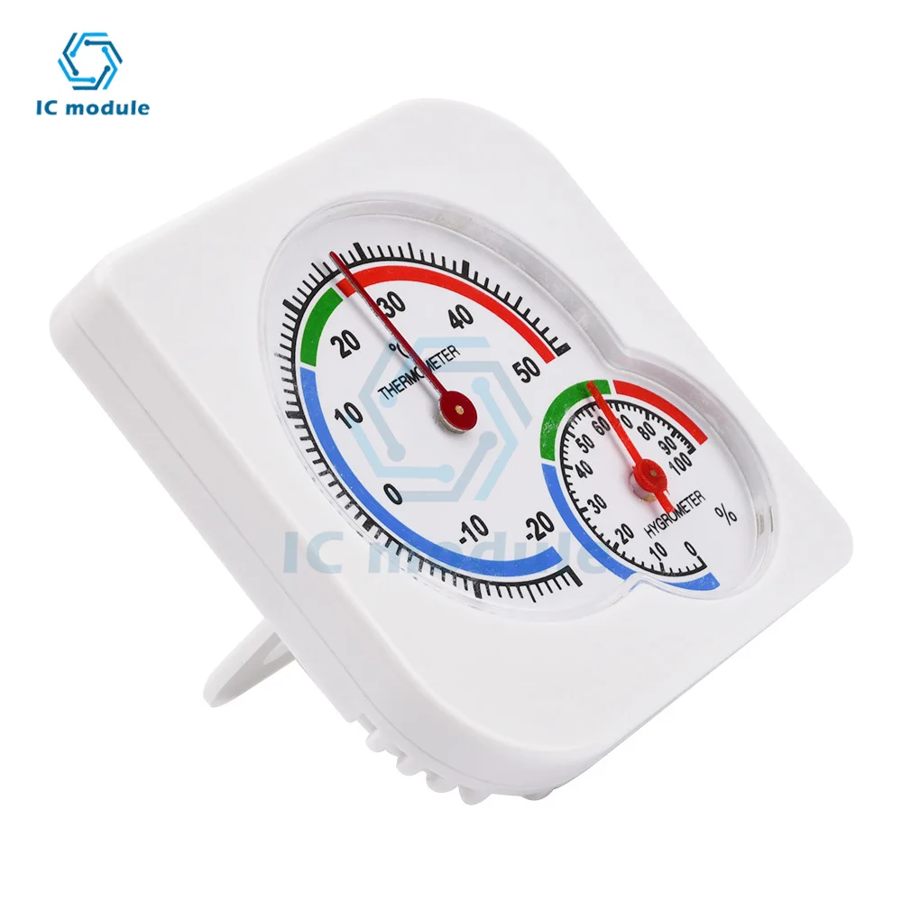 2 In 1 MIni Wet Hygrometer Humidity Thermometer Temperature Meter Mechanical Classic Homeuse Indoor Outdoor