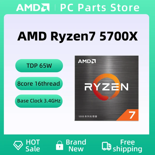 New AMD Ryzen 7 5700X R7 5700X Box 4.6GHz 8-Core 16-Thread CPU Processor  7NM 65W Socket AM5 Desktop Gamer Processor Accessories - AliExpress