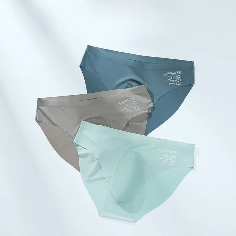 Celana Dalam Sutra Es Pakaian Dalam Seksi Pria Celana Dalam Kantung Tonjolan Mulus Musim Panas Celana Dalam Bersirkulasi Pria Celana Dalam Tanpa Jejak