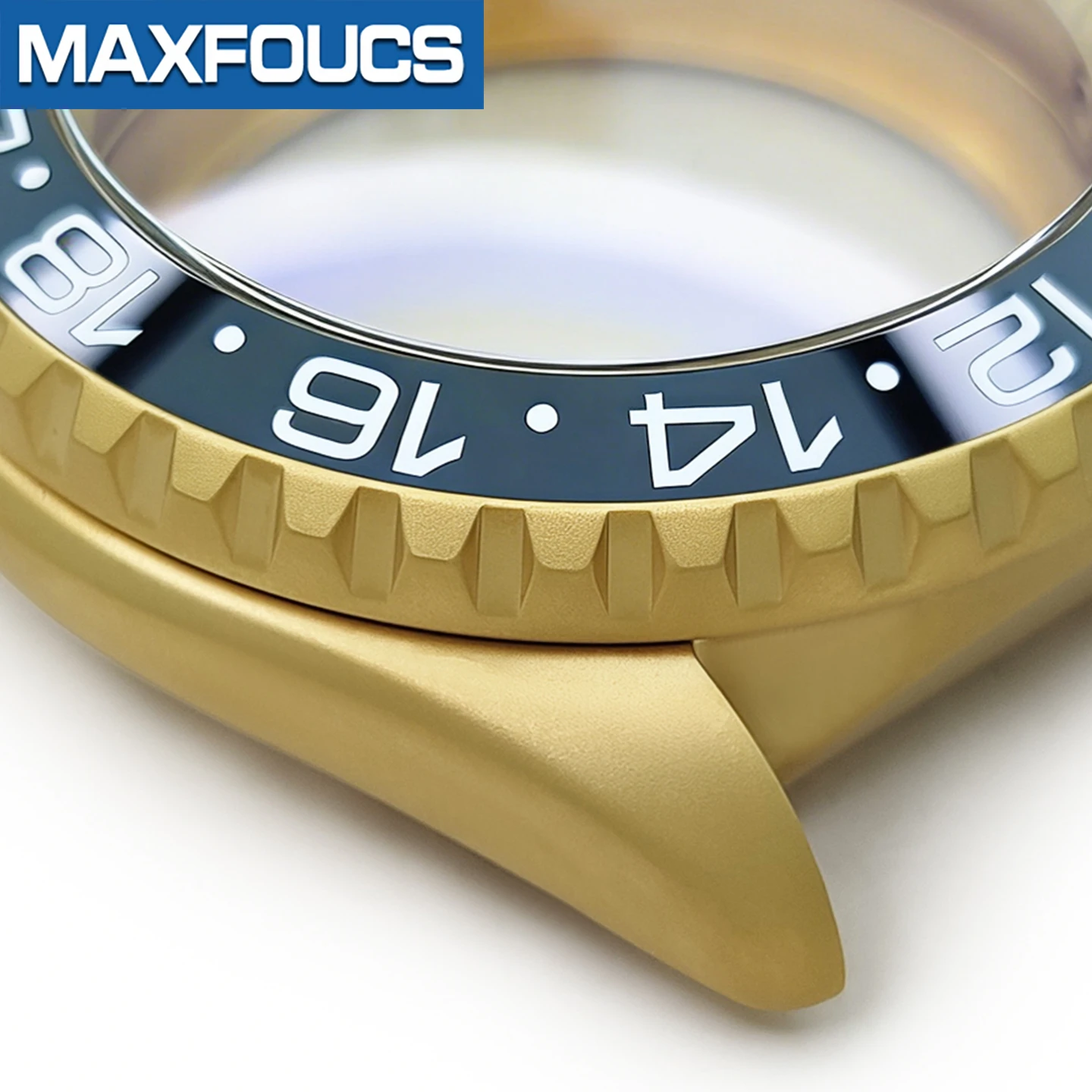 Mattes 3.8 SKX Gold-Uhrengehäuse mit Krone bei 4 Uhr, Edelstahl-Finish, MOD NH36 Lünetteneinsatz, Saphirglas, kundenspezifische Teile – Detail 12