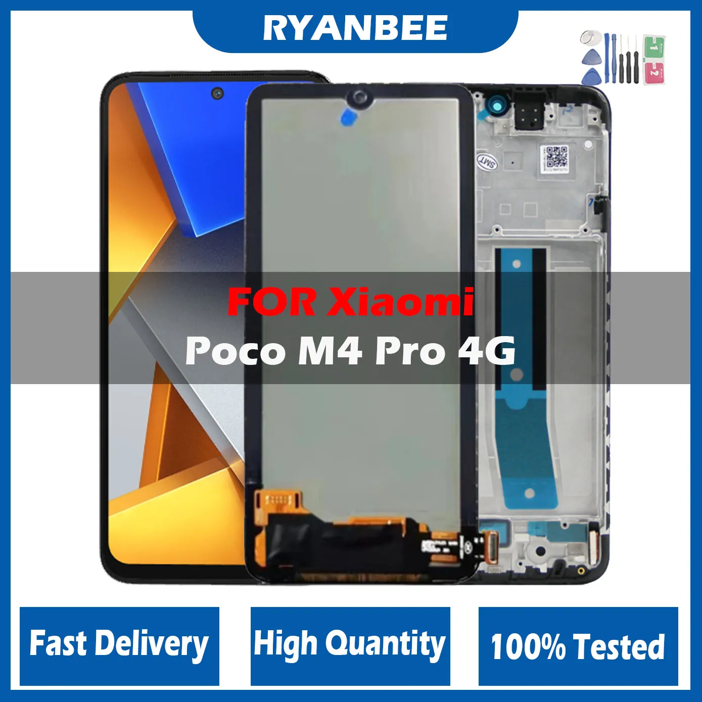 

Original LCD For Xiaomi Poco M4 Pro LCD 2201117PI 2201117PG MZB0B5VI Display Touch Screen Panel For Xiaomi Poco M4 Pro 4G LCD