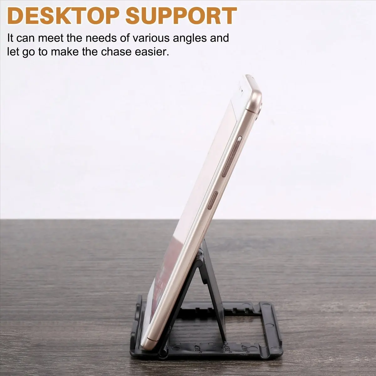 AT42 Tablet Stand Desktop Support Portable Double Folding Stand Suitable for Tablet Stand Black