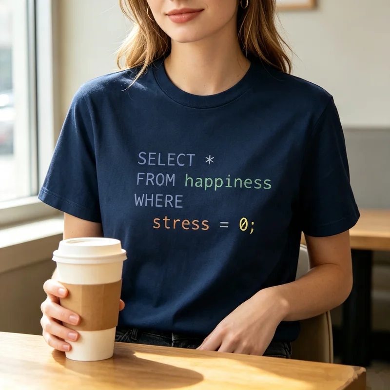 SQL Programmer Graphic T Shirt Funny Coding Tee Casual Cotton Unisex Hacker Tech Streetwear Holiday Gift Men Women Y2k Top