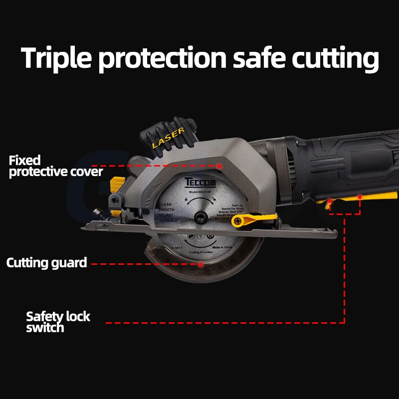 Mini Electric Circular Saw Circular Saw Household Small Laser Handheld Saw Woodworking Saw Small Cutting Machine Electric Tool