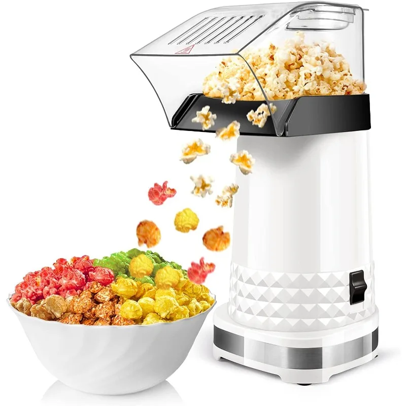 

Popcorn Machine, High Popping Rate & 2Min Fast Popping Air Popper Popcorn Maker, 1200w 4.5 Quarts, No Oil, BPA-Free