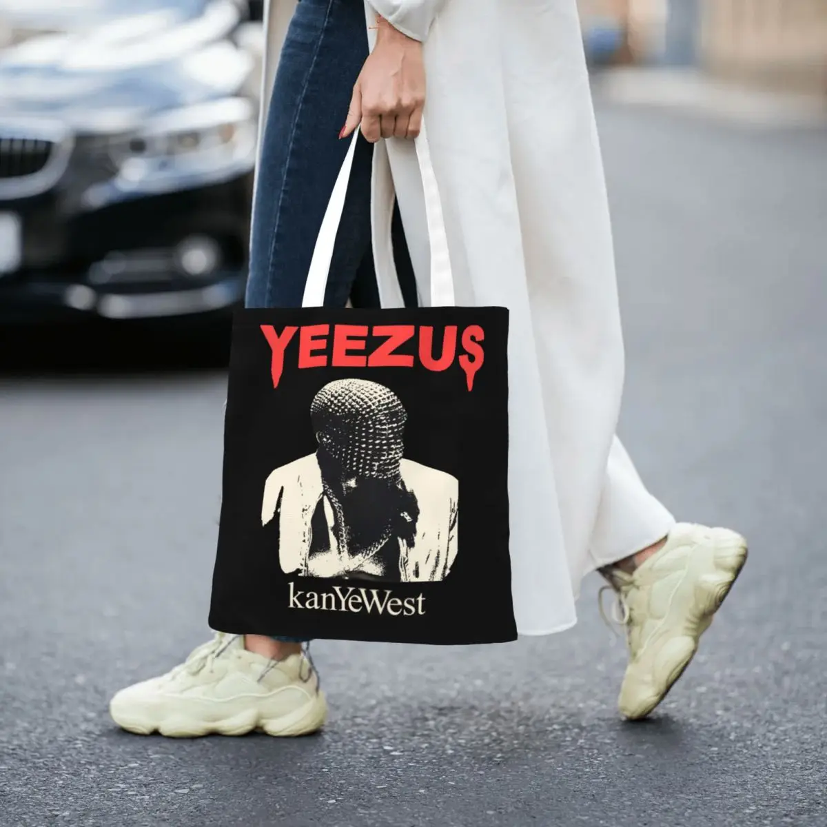 Bolsos de mano Unisex Kanye West Yeezus, bolsa de lona, Hip Hop, Rap, para compras