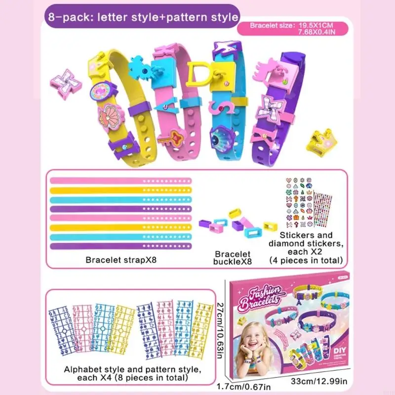 Gioielli per bead Girls Set Girls età compresa tra 5-12 anni Bracciale per braccialetti Brasticonte Set compleanno P31B