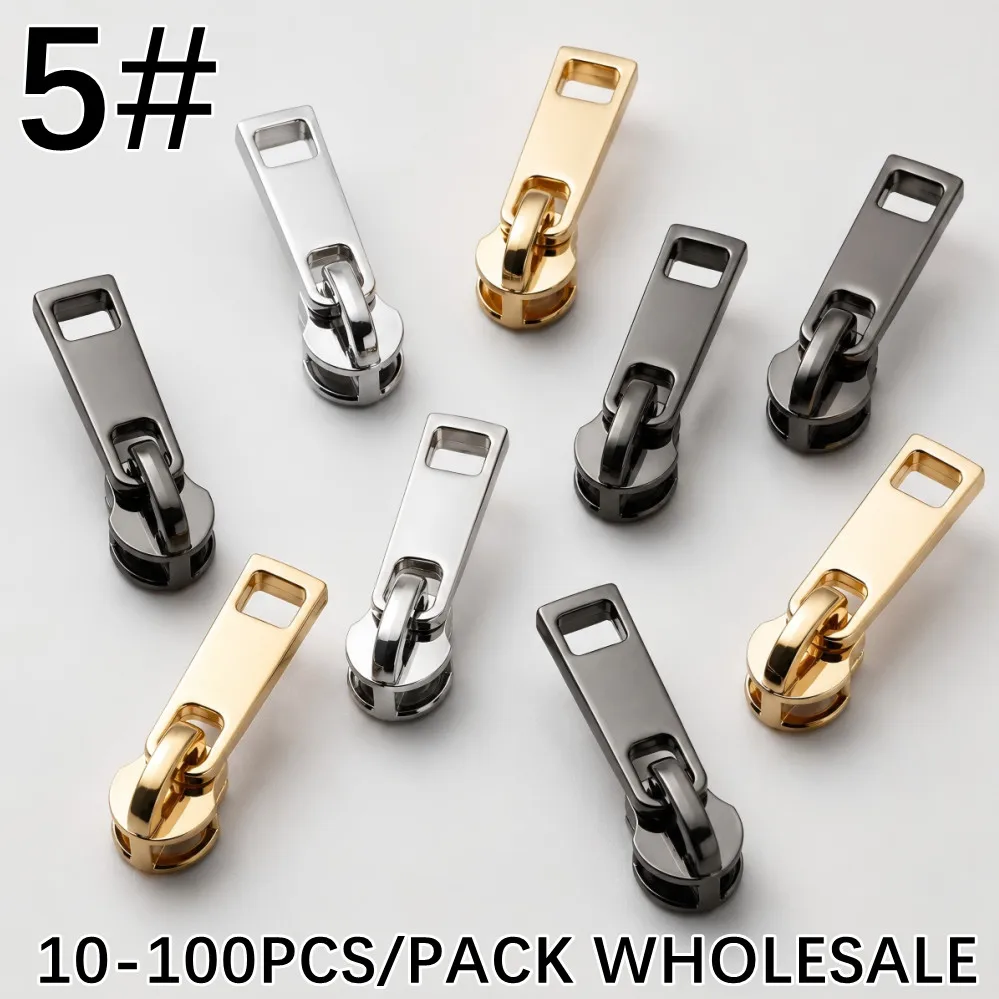 10/20/100Pcs 5# Nylon Zipper Slider Backpack Jacket Zips Heads Decorative Zip Puller Repair Kit Accessory WHOLESALE