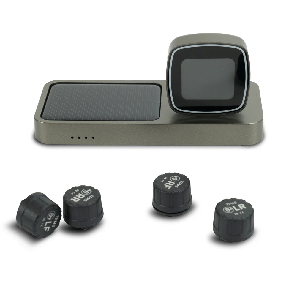 

Built-In Solar Screen Display Universal Digital TPMS Sensor 4-Sensor Tire Pressure Monitoring System with LCD Display for Cars