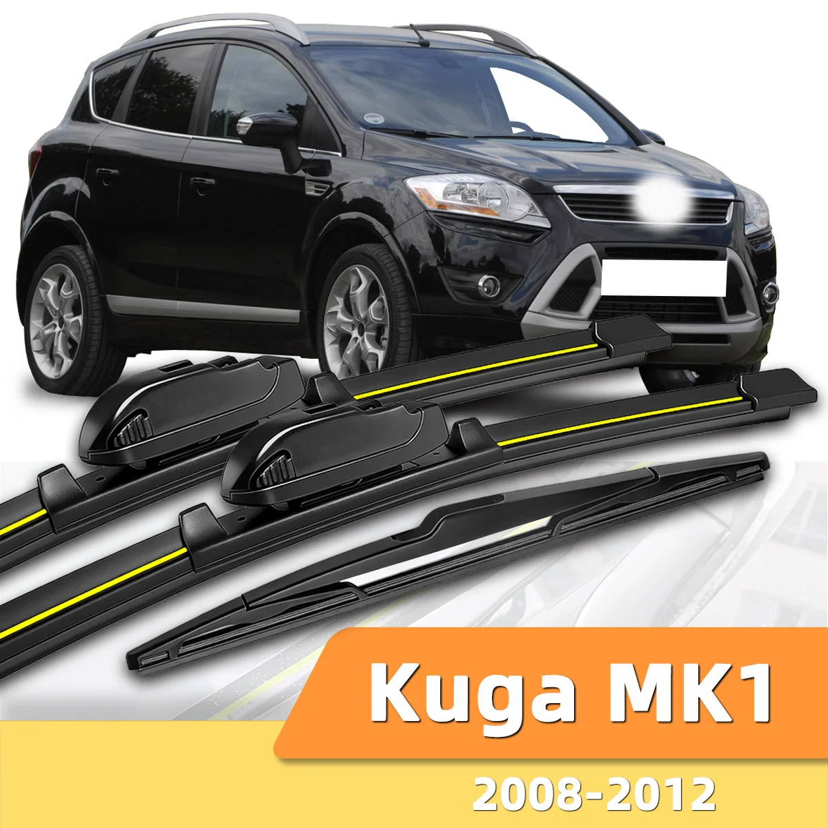 

3 шт. передних и задних дворников для Ford Kuga MK1 2008-2012, автомобильные аксессуары для лобового стекла 2009 2010 2011 2012