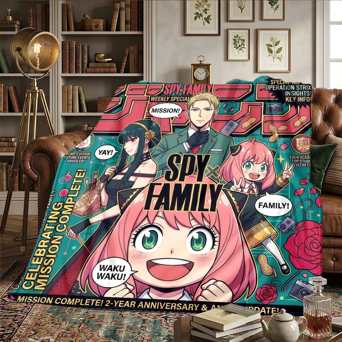 SPY FAMILY Patterns Home Blanket High quality All Seasons for Home Decor Sofas Warmth and Comfort Birthday Gifts -HE82