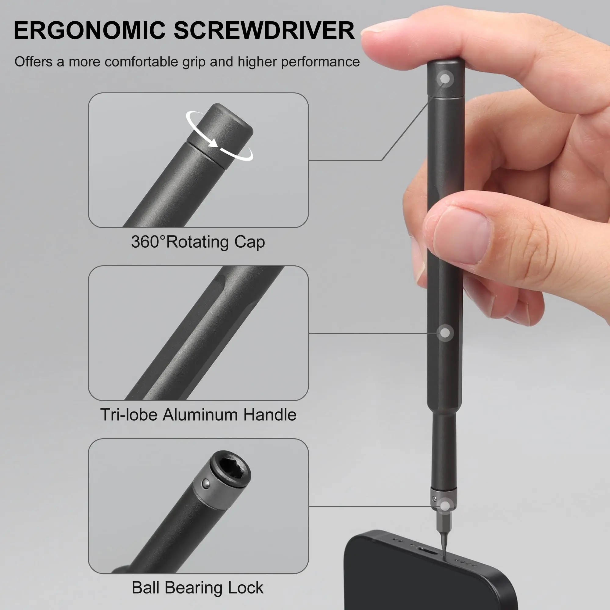 Precision Screwdriver Set 49 in 1 Small Screwdriver Set Magnetic Repair Tool Kit for Laptop iPhone Cell Phone PC MacBook