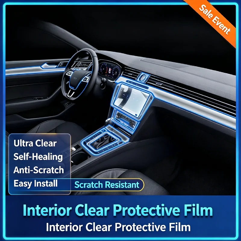 For 2021 Volkswagen CC full set of interior car interior dashboard center console gear shift protection film