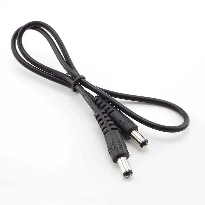 Câble d\'alimentation CC 5.5x2.1mm mâle à 5.5x2.1 mâle, adaptateur CCTV, connecteur 12V, rallonges d\'alimentation 0.25m/0.5m/1m D6