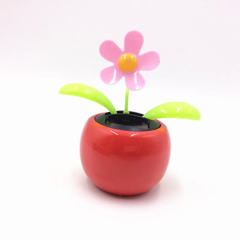 Solar-powered car interior sun ornaments Swaying Apple Sunflower red