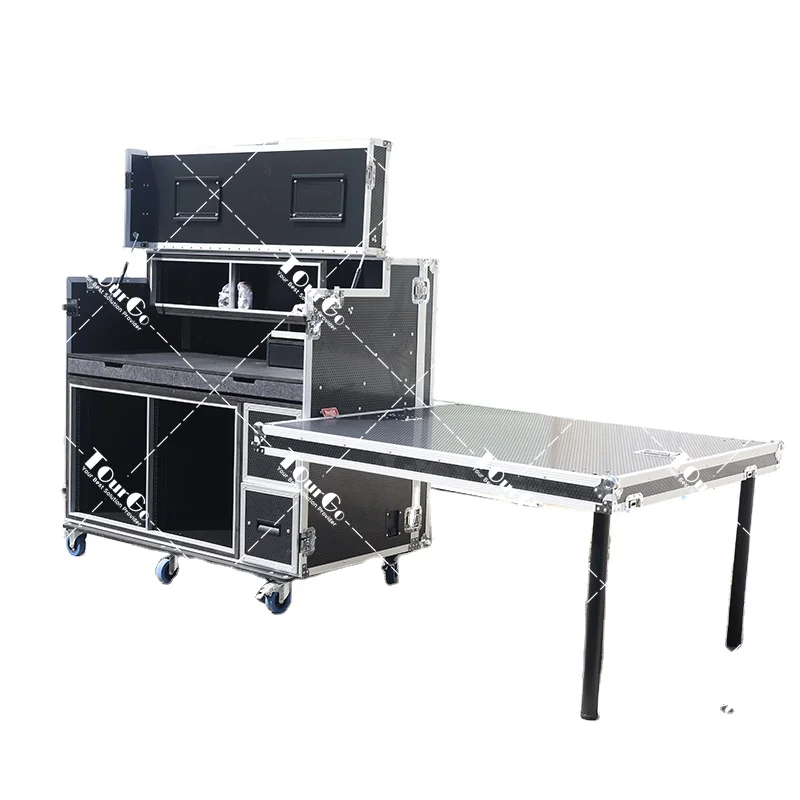 24-27 Inch Monitors Workstation Broadcasting Fight Case Live Equipment Travel Flight Rack Case