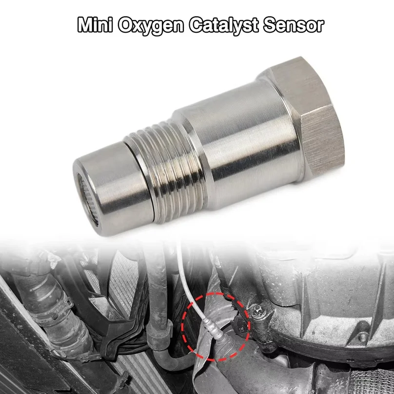 46.5*16.0*16.9MM Car Mini Oxygen Catalyst Sensor For Automobile  Silver Stainless Steel Durable Brand New Car Accessories