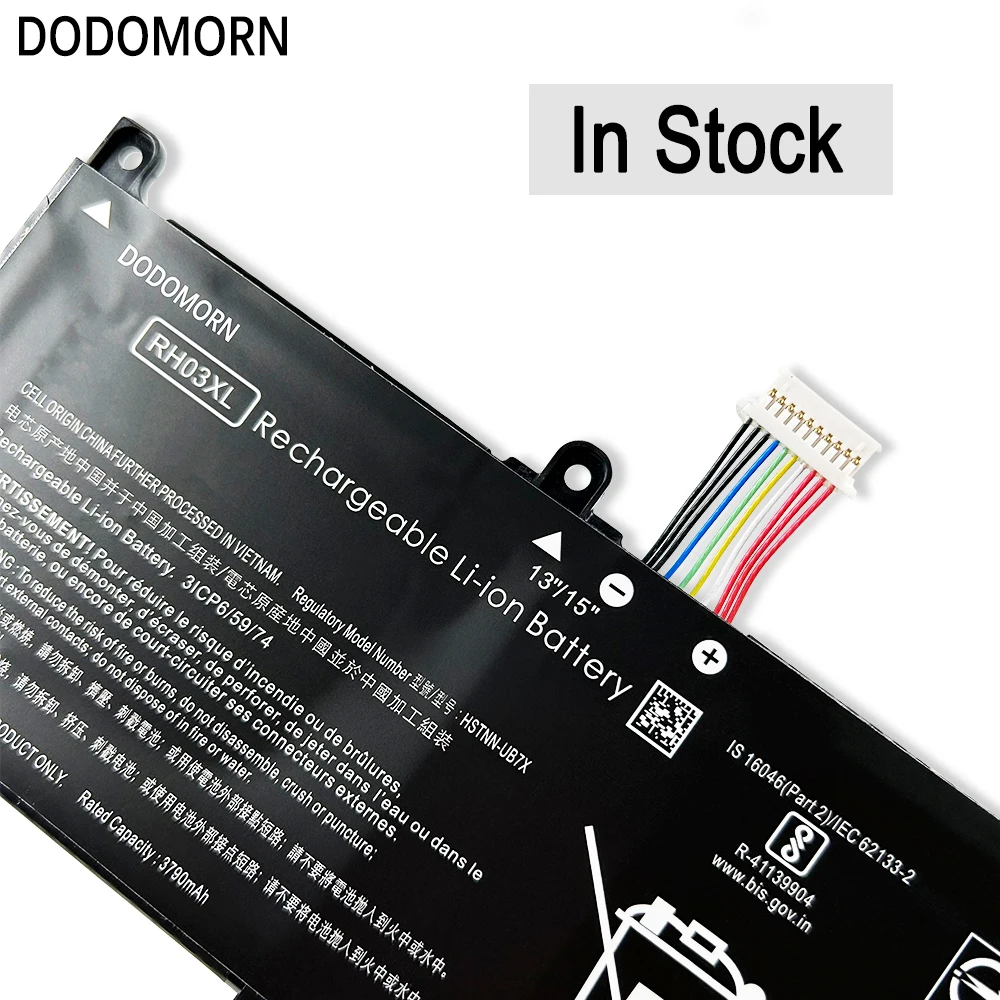 Imagem -04 - Dododomorn-bateria do Portátil para hp hp Probook 430 440 445 630 640 650 g8 Zhan 66 Pro a 14 g4 Série Hstnn-ib9p Hstnn-ob1t Rh03xl