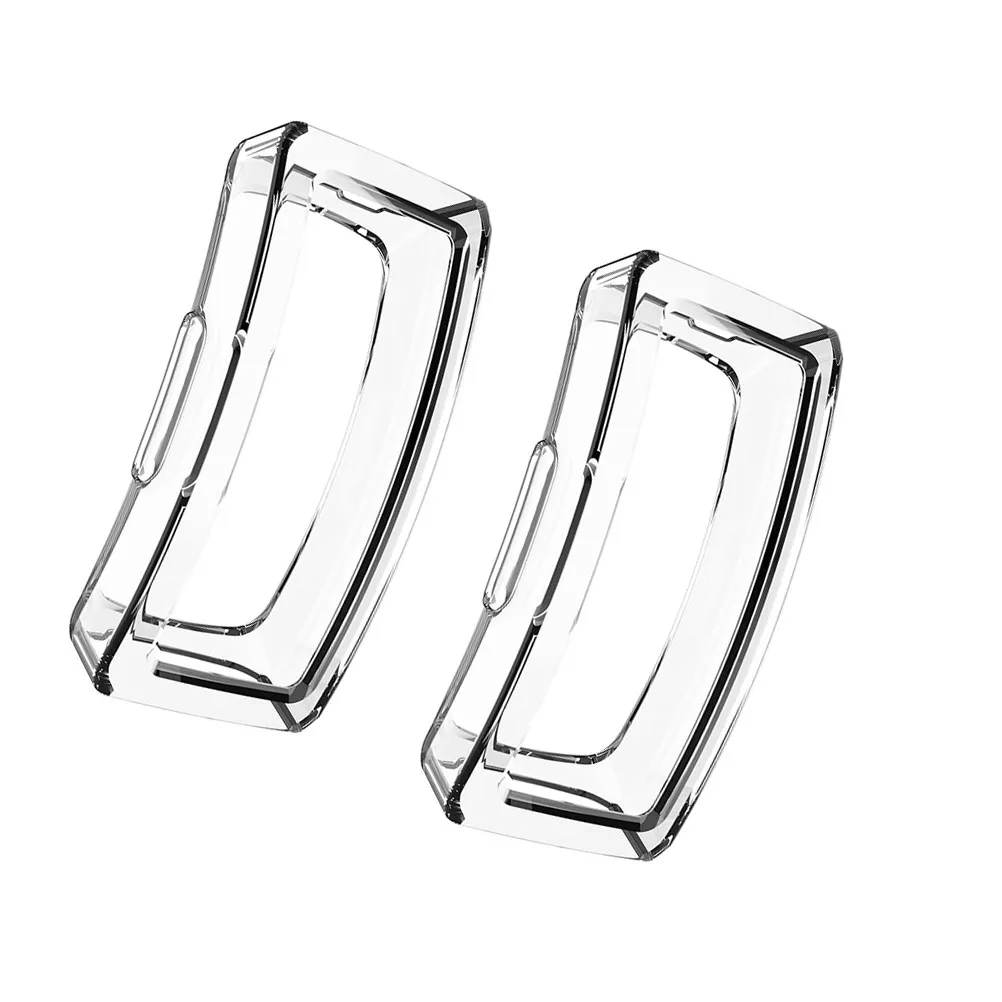 

2 шт. защитный чехол из ТПУ для смарт-часов, полупрозрачный, противоударный, с защитой экрана, белый