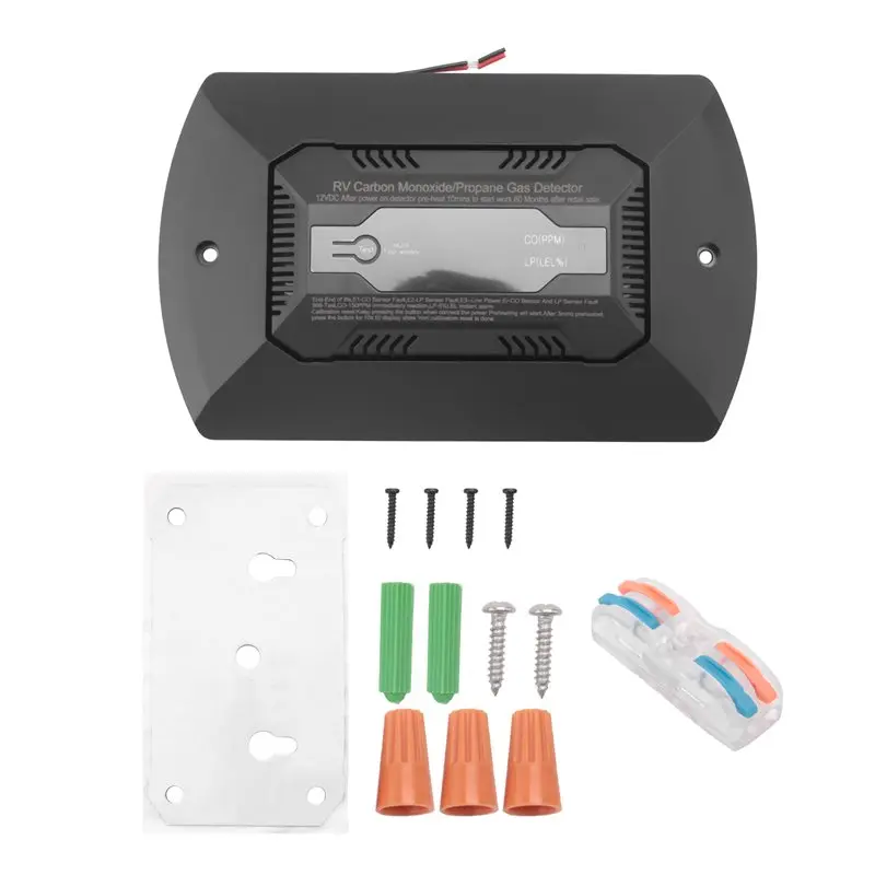 LNHF RV Carbon Monoxide And Propane Detector With Bracket Dual LP/CO Gas Alarm For RV And Home Use-12V DC RV Propane