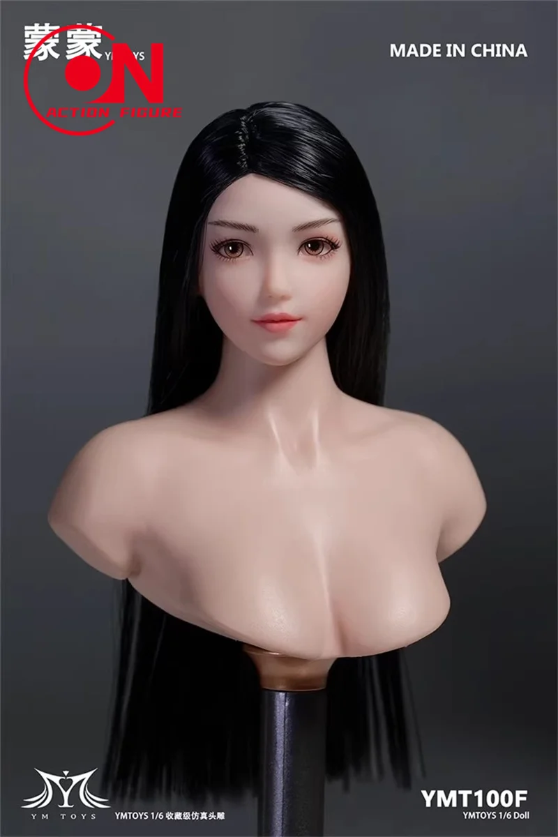 YMTOYS YMT100 1/6 Schaal Aziatische Vrouwelijke Beweegbare Ogen Head Sculpt Carving Model Fit 12 ''Soldaat Action Figure Body