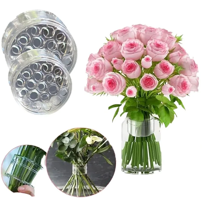 1PC Plastic Spiral Flower Arrangement Artifact  Transparent spiral flower rack Diy flower bouquet flowerpot fixing tool