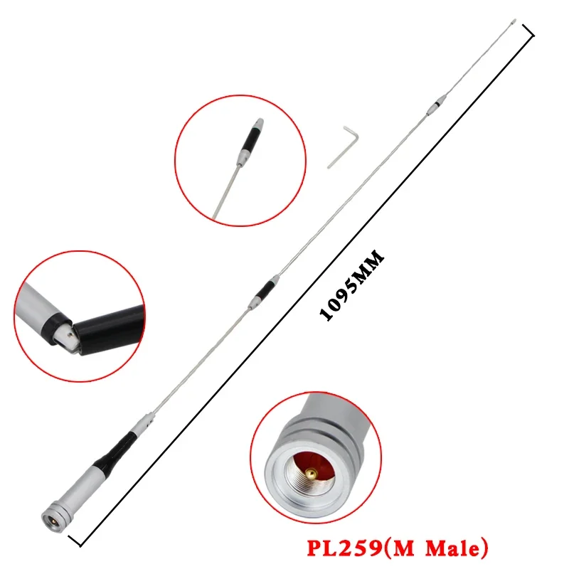 SG7500 VHF UHF Antenna Dual Band Antenna mobile per auto 144/430Mhz SG-7500 Antenna ad alto guadagno dBi per KT-8900D KT-8900 BJ-318