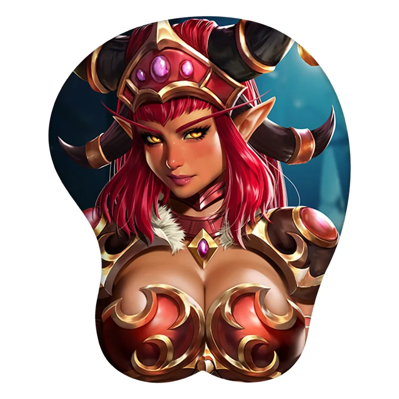

3D коврик для мыши Alexstrasza аниме коврик для мыши подставка для запястий силиконовый сексуальный креативный игровой коврик подарок