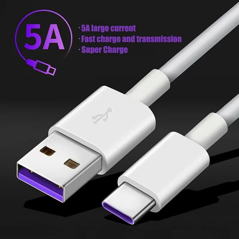 NNBILI For Samsung A51 A71 A50 A30 A70 Huawei Mate 40 30 Mobile Phones Fast Charging Charger 5A USB Type-c Cable Data Wire ﻿ image 3