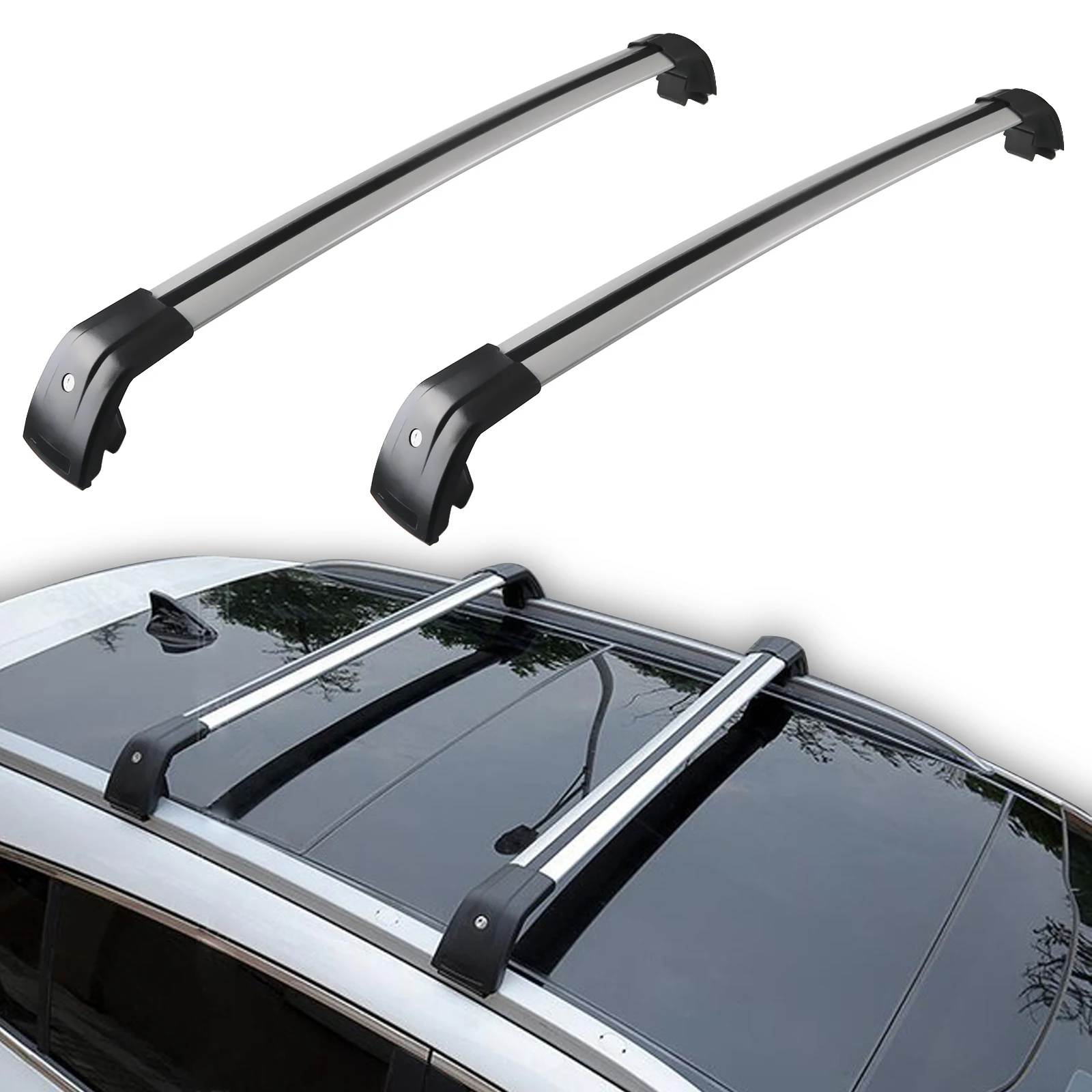 

Herorider 2PCS Roof Rack for Volvo XC60 2013 2014 2015 2016 2017 2018 Aluminum Side Bars Cross Rails Roof Rack Luggage Carrier