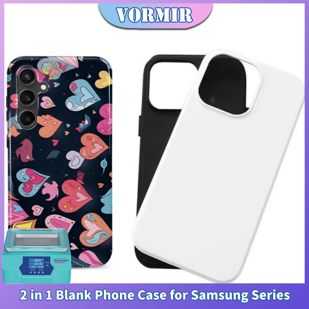 

Чехол для телефона VORMIR, 5 шт., сублимационные заготовки для Samsung S26 S25 Ultra Plus, теплопередача, чехол «сделай сам», мягкий ТПУ, жесткий ПК, 2 в 1, корпуса