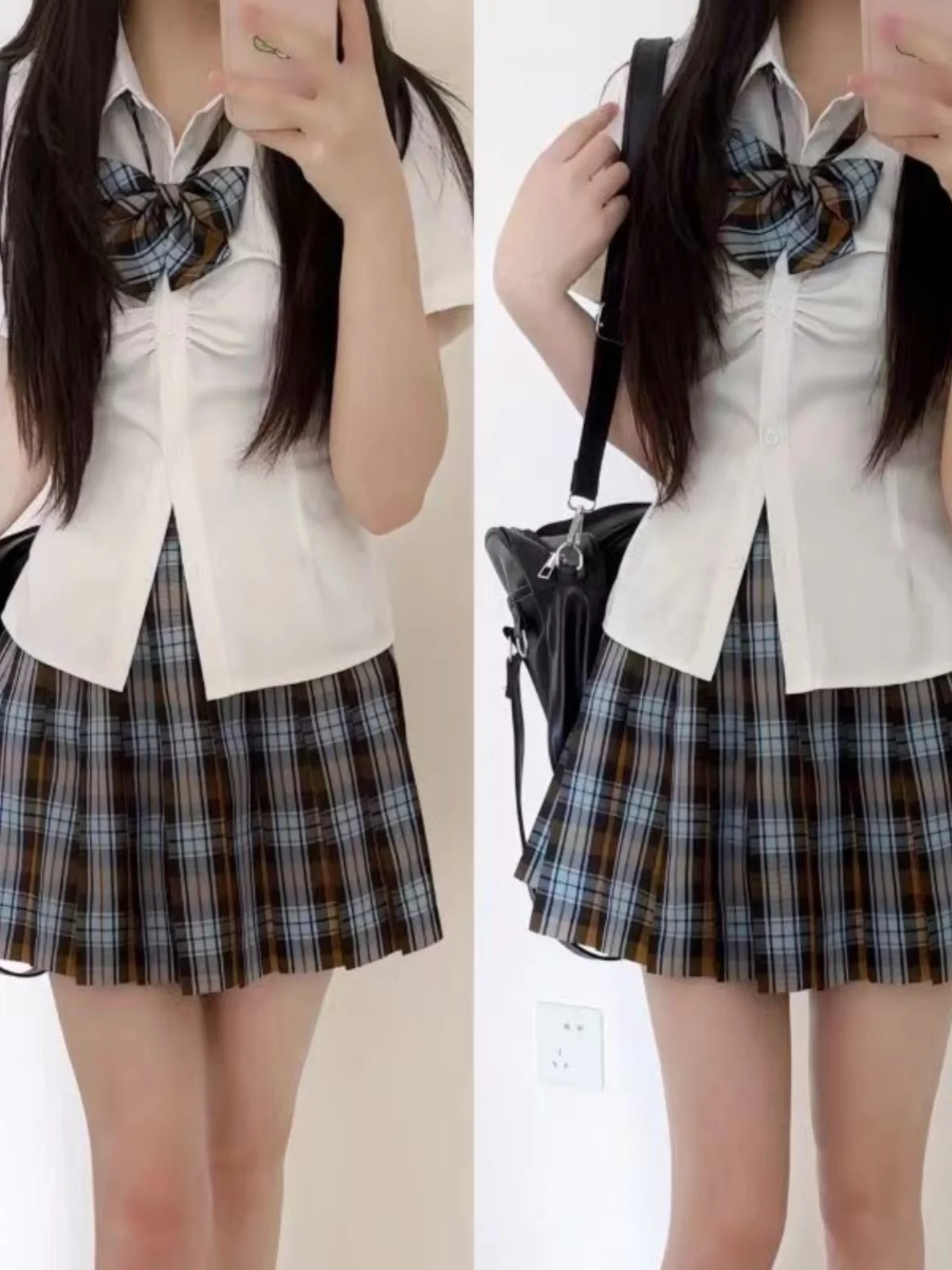 

Women's Student orm Set Pure Desire Sle Waist-Cinching Sweet And Spicy Top ort Skirt Two-Piece Suit Summer 2024