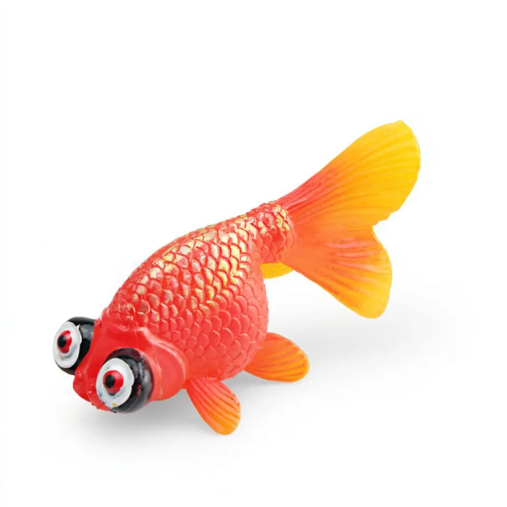 Realistic Fish Figures Collection Decorative Marine Animal Sculpture Desktop Ornament Koi Carp Bubble Eye Fighter Fish