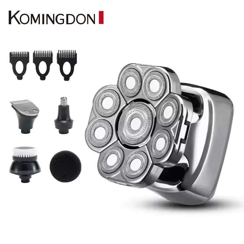 Xiaomi komingdon Multifunction Cordless Rechargeable Beard head shaver Floating Blades Razor 5 in 1 Rotary Men Electric Shaver