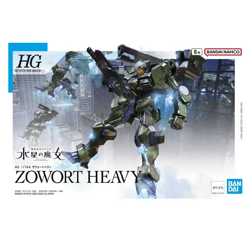 Bandai Genuine Figure Gundam Model Kit Anime Figures HG 1/144 Witch From Mercury Zowort Heavy Collection Model Action Figure Toy