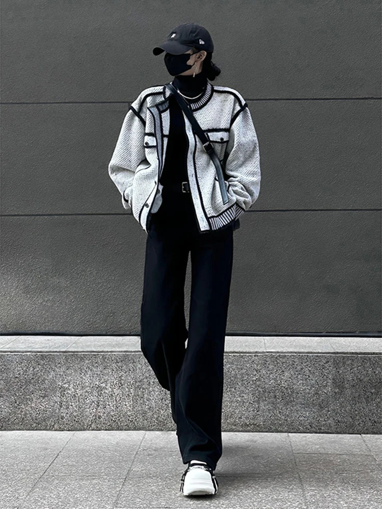 

Bla Slim Fit Straight Leg Denim Jeans Men's Autumn Winter Fce Lined High Waist Wide Leg Casual Long Trousers