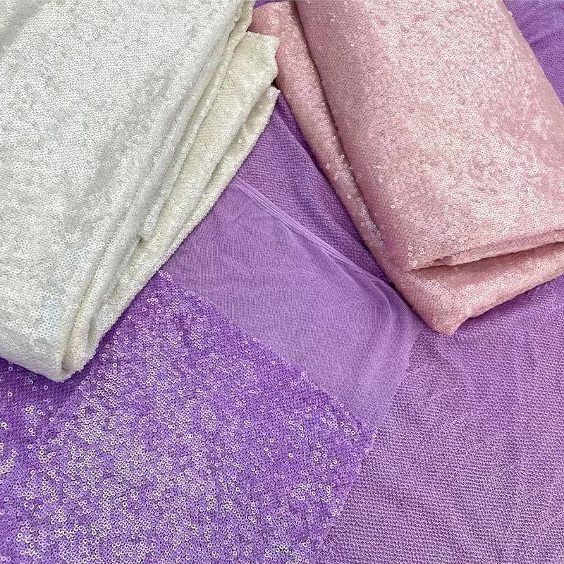 

3mm Encrypted Elastic Embroidered Mesh Fabric for DIY Sewing Dress Toy Luggage Fabrics Clothing Fashion Material Cloth