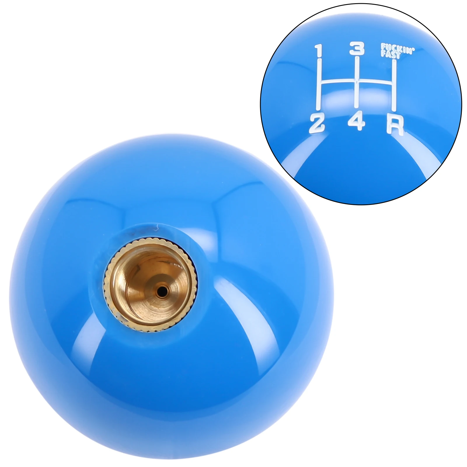 3 Thread Adapters Shift Knob Blue Diameter: 53.5mm Material: Resin White Condition: 100% Brand New High Quality