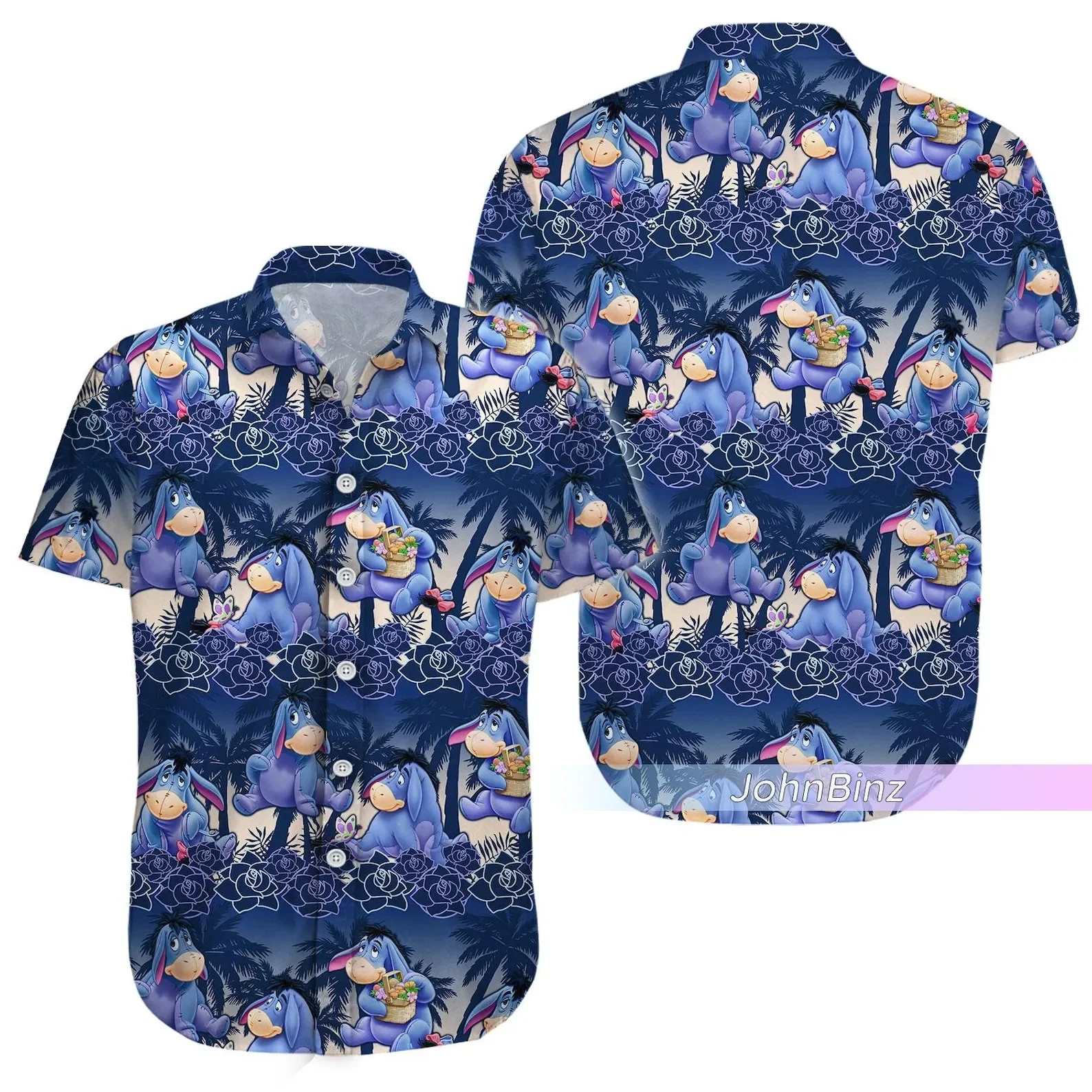 

Disney Eeyore Hawaiian Shirts Summer Shirts for Men and Women Disney Hawaiian Shirts Winnie the Pooh Casual Beach Shirts